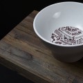 Kerasan Kerasan  Collezione Decò   Lavabo d'appoggio Hurricane   diam  38 h  23 cm con piatto copriletta in ceramica decoro Damasco 2