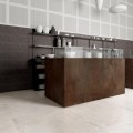 Ceramiche Piemme   Materia   Floor Opal 120x120 cm   Wall Deep Garage 30x60 cm   Counter Rust 60x120 cm 