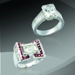 BRAFA2020 Boucheron Diamond engagement ring and Platinum ring Bouisset