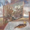 Aste Bolaffi   Arte Moderna e Contemporanea 2023, Filippo De Pisis, Natura morta con pesce e quadro 1932 (lotto 62)
