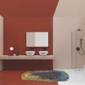 AXA  collezione bagno DP  Ambientazione lavabi e sanitari finitura bianco lucido design G  Angelelli