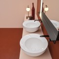 AXA  collezione bagno DP  lavaboda appoggio bianco lucido diam  48 cm design G  Angelelli