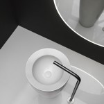 AXA collezione bagno DP particolare dall'alto del lavabo freestanding bianco lucido design G  Angelelli