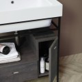 Colavene Alaqua lavabo 70x50 bianco lucido  Matera Matt con struttura Quadrello con cassetto e anta 2
