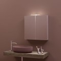 Kerasan Nolita lavabo da appoggio 60 cm su mensola sospesa 160 cm  finitura Borgogna