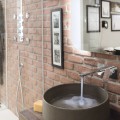Nobili Rubinetterie DRESS Miscelatore lavabo a parete con rivestimento Legno