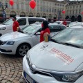Taxi Torino   i tassisti del progetto Taxicardia alla consegna dei defibrillatori donati dalla Fondazione La Stampa Specchio dei Tempi Ph I Rizzato