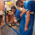 Viega per Ravenna   Simone Casadei e Davide Belletti  azienda termoidraulica Casadei Installazione modulo WC Prevista Pure con Viega Smartpress
